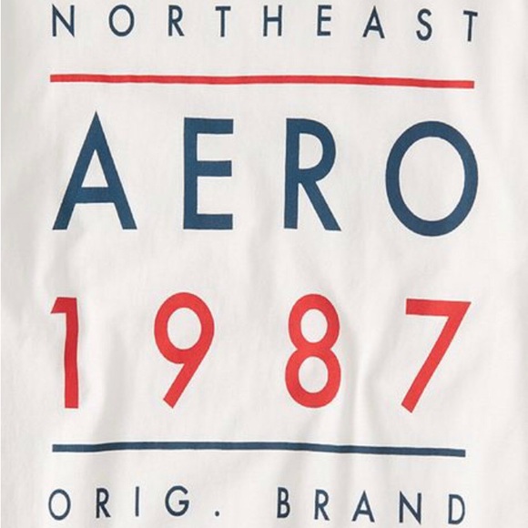 Aéropostale White Graphic T-Shirt - Picture 2 of 2